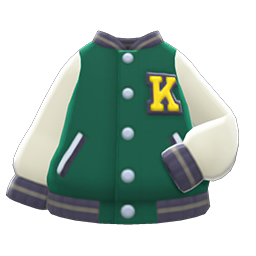 Animal Crossing Items Letter Jacket Green