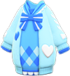 Animal Crossing Items Switch Light blue ribbons & hearts knit dress