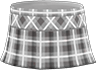 Animal Crossing Items Switch Light gray checkered school skirt