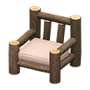 Animal Crossing Items Log Chair Dark Wood