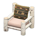 Animal Crossing Items Log Chair White Birch / Bears