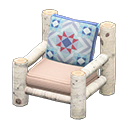 Animal Crossing Items Log Chair White Birch / Quilted