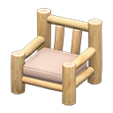 Animal Crossing Items Log Chair White Wood