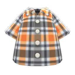 Animal Crossing Items Madras Plaid Shirt Gray