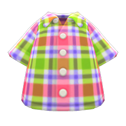 Animal Crossing Items Switch Madras Plaid Shirt