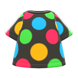 Animal Crossing Items Marble-dots Tee Black