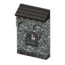 Animal Crossing Items Medieval building side Dark gray