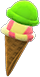 Animal Crossing Items Switch Melon-cheesecake cone