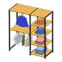 Animal Crossing Items Midsized clothing rack Casual clothes Displayed clothing Natural wood