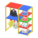 Animal Crossing Items Midsized clothing rack Cool clothes Displayed clothing Colorful