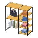 Animal Crossing Items Midsized clothing rack Cool clothes Displayed clothing Natural wood