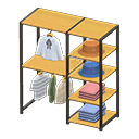 Animal Crossing Items Midsized clothing rack Cute clothes Displayed clothing Natural wood