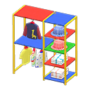 Animal Crossing Items Midsized clothing rack Kids' clothes Displayed clothing Colorful