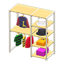 Animal Crossing Items Midsized clothing rack Kids' clothes Displayed clothing Light wood