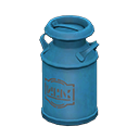 Animal Crossing Items Milk can Black logo Style Blue