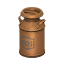 Animal Crossing Items Milk can Black logo Style Copper