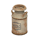 Animal Crossing Items Milk can Black logo Style Damaged