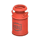 Animal Crossing Items Milk can Black logo Style Red