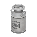 Animal Crossing Items Milk can Black logo Style Silver