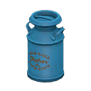 Animal Crossing Items Milk can Brown logo Style Blue