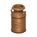 Animal Crossing Items Milk can Brown logo Style Copper