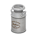 Animal Crossing Items Milk can Brown logo Style Silver