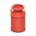 Animal Crossing Items Milk can Plain Style Red