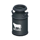 Animal Crossing Items Milk can White logo Style Black