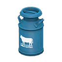 Animal Crossing Items Milk can White logo Style Blue