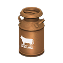 Animal Crossing Items Milk can White logo Style Copper