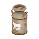 Animal Crossing Items Milk can White logo Style Damaged