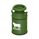 Animal Crossing Items Milk can White logo Style Green