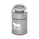 Animal Crossing Items Milk can White logo Style Silver