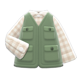 Animal Crossing Items Multipurpose Vest Avocado