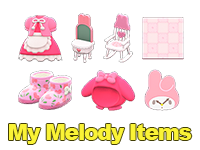 Animal Crossing Items Switch My Melody Items