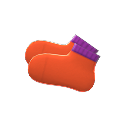 Animal Crossing Items No-show Socks Orange