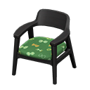 Animal Crossing Items Nordic chair Butterflies Fabric Black