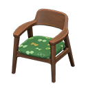 Animal Crossing Items Nordic chair Butterflies Fabric Dark wood