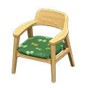 Animal Crossing Items Nordic chair Butterflies Fabric Light wood