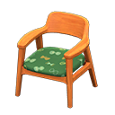 Animal Crossing Items Nordic chair Butterflies Fabric Natural wood