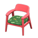 Animal Crossing Items Nordic chair Butterflies Fabric Red