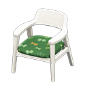 Animal Crossing Items Nordic chair Butterflies Fabric White