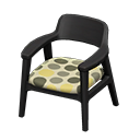 Animal Crossing Items Nordic chair Dots Fabric Black