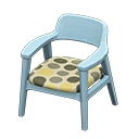 Animal Crossing Items Nordic chair Dots Fabric Blue