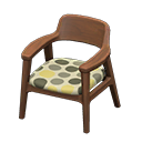 Animal Crossing Items Nordic chair Dots Fabric Dark wood