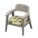 Animal Crossing Items Nordic chair Dots Fabric Gray