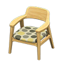 Animal Crossing Items Nordic chair Dots Fabric Light wood