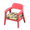 Animal Crossing Items Nordic chair Dots Fabric Red