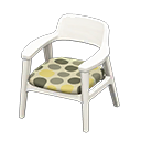 Animal Crossing Items Nordic chair Dots Fabric White