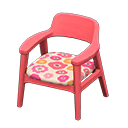 Animal Crossing Items Nordic chair Flowers Fabric Red